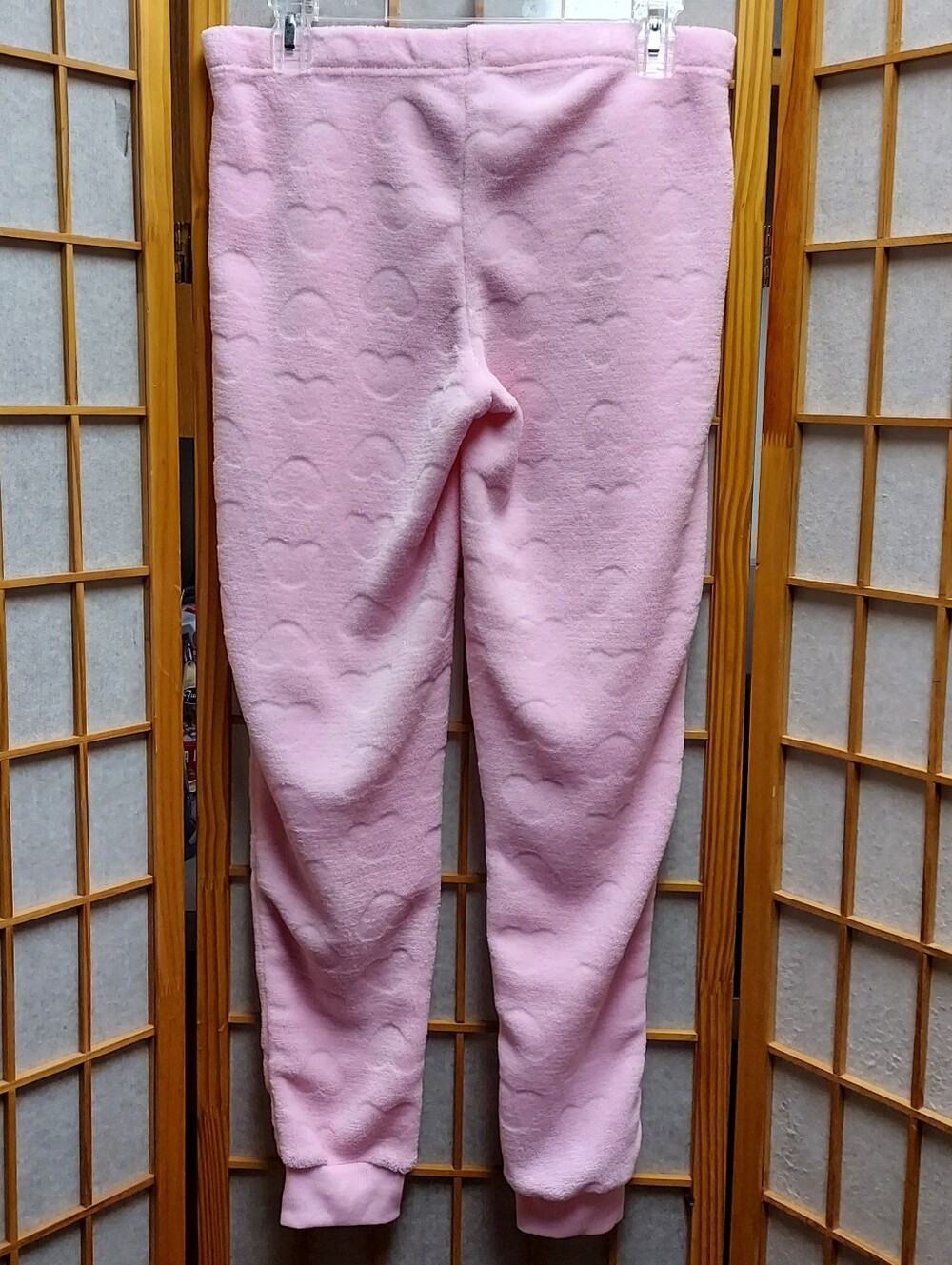 💗 Super Cozy Soft Heart Imprint Stamp Pajama Pants Womens M Juniors L - Picture 3 of 3